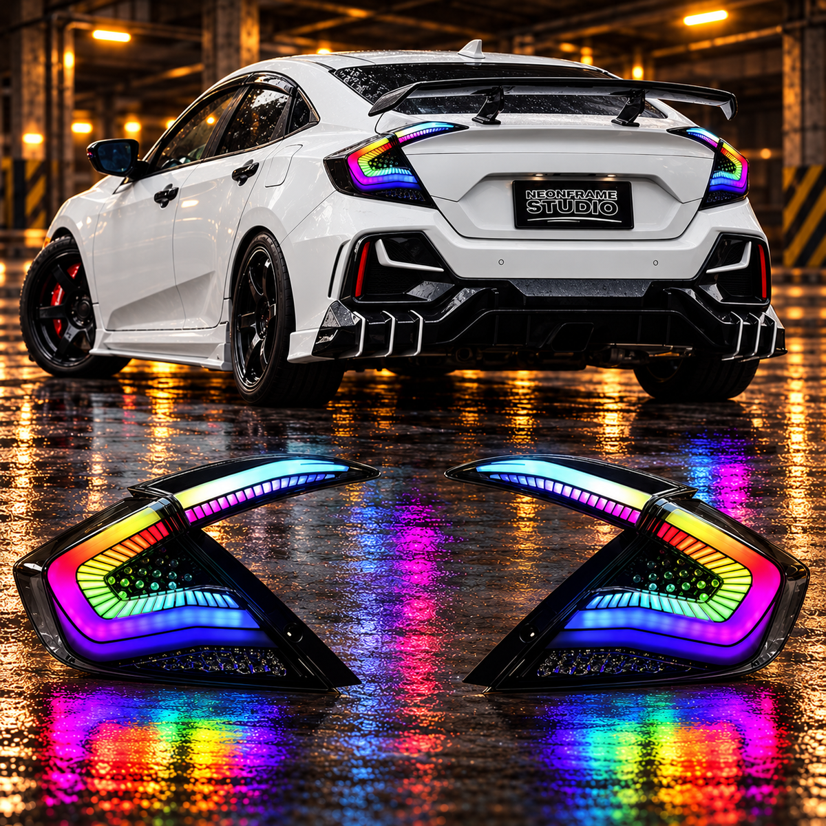 Honda Civic 2016-2021 Aftermarket LED RGB Tail lights