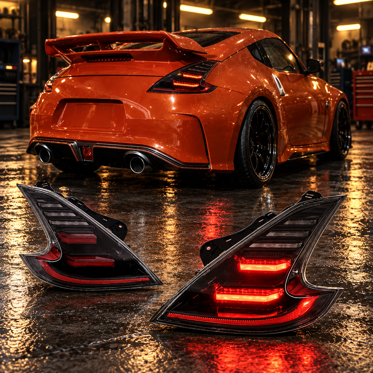 Nissan 370Z 2009-2022 Aftermarket LED RGB Sequential Tail lights