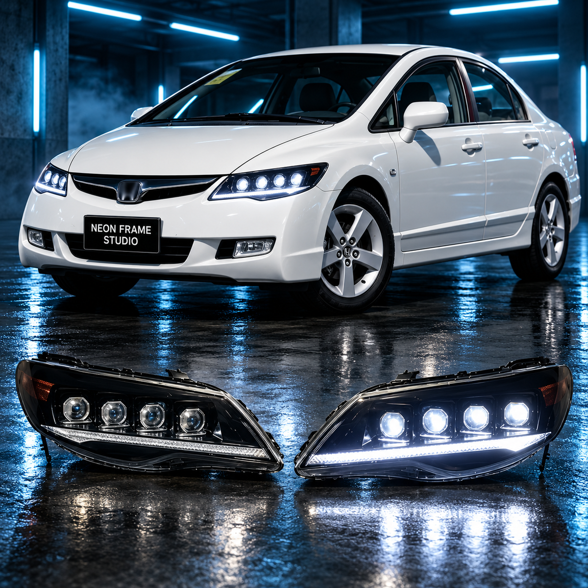 Honda Civic 2006-2015 Aftermarket LED Sequential Head Lights
