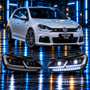 Volkswagen Golf 2013-2017 Mk7 Aftermarket LED Sequential Head Lights