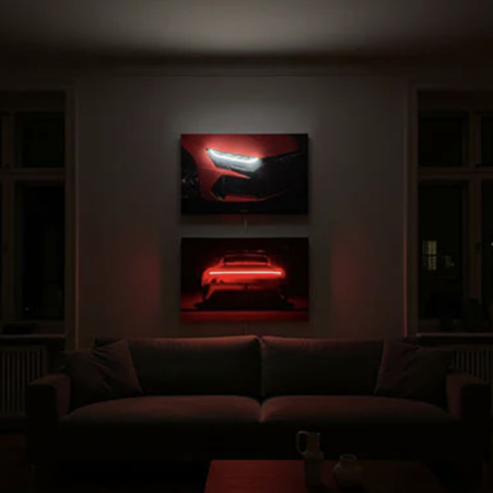 Honda S2000 LED Car Wall Art — Ready-Made Design (Silver)
