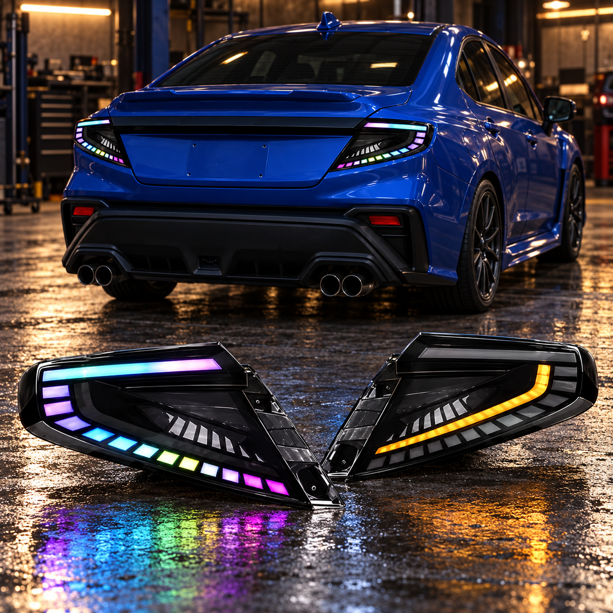 Subaru WRX 2021-2025 Aftermarket LED RGB Sequential Tail lights