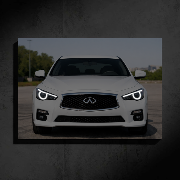 Infiniti Q50 LED Car Wall Art — Ready-Made Design (Majestic White)