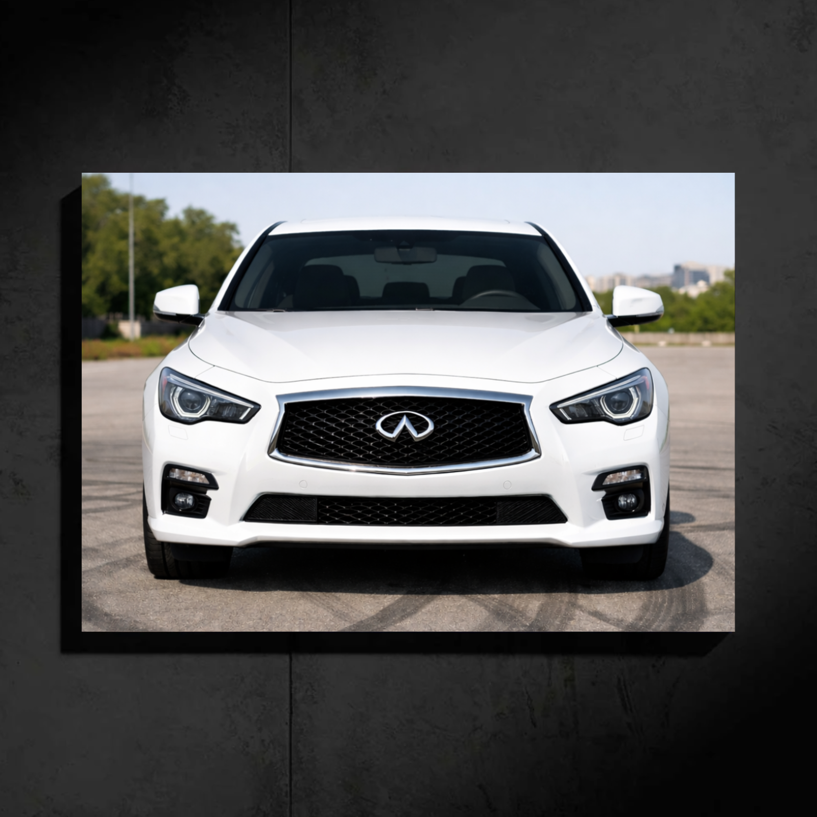 Infiniti Q50 LED Car Wall Art — Ready-Made Design (Majestic White)