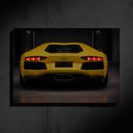 Lamborghini Aventador LED Car Wall Art — Ready-Made Design