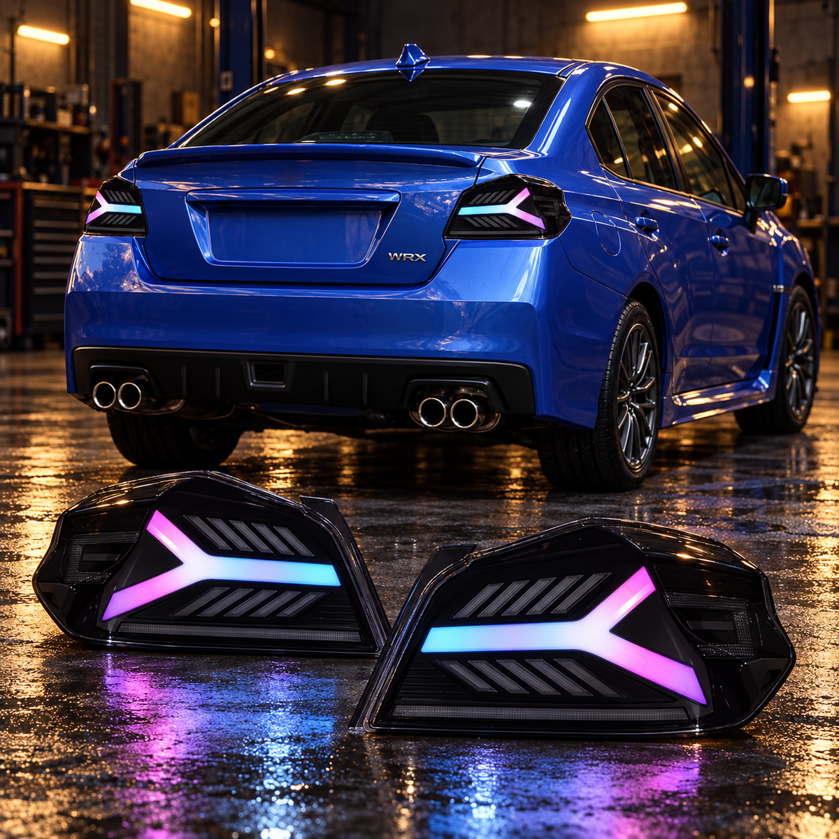 Subaru WRX STI 2015-2021 Aftermarket LED RGB Sequential Tail lights