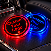 Custom LED RGB Car Cup Holders Coaster Insert Pucks