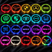 Custom LED RGB Car Cup Holders Coaster Insert Pucks