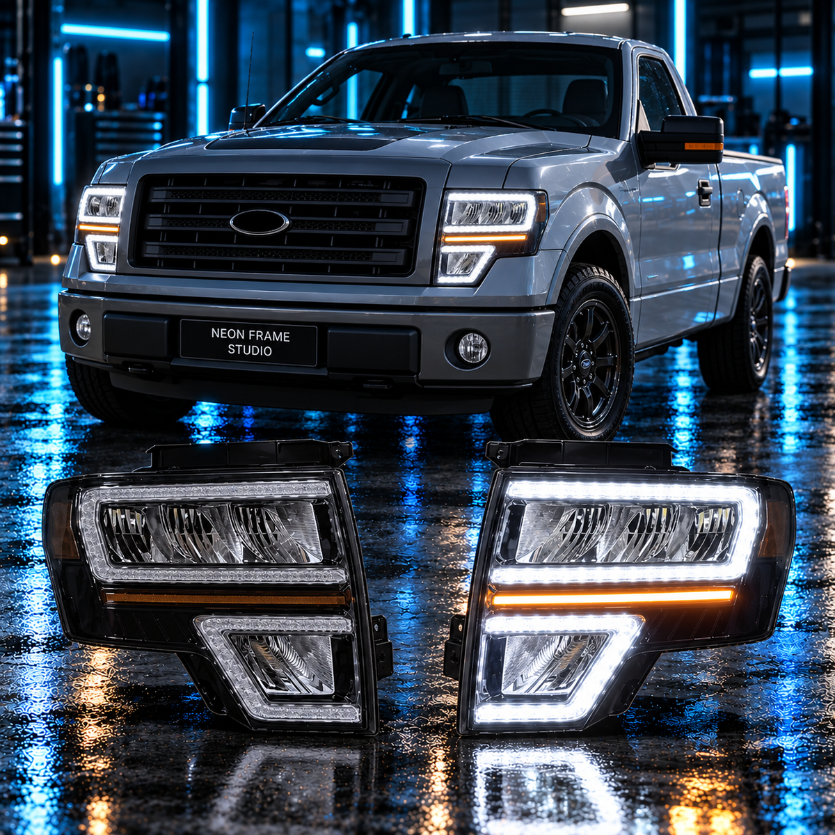 Ford F-150 2009-2014 Aftermarket LED Sequential Head Lights