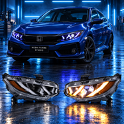 Honda Civic 2016-2021 Gen10 Aftermarket LED RGB Sequential Head Lights