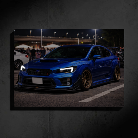 Subaru WRX STI LED Car Wall Art — Ready-Made Design