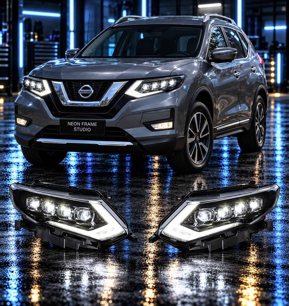 Nissan X-Trail 2014-2021 Aftermarket LED Sequential Head Lights