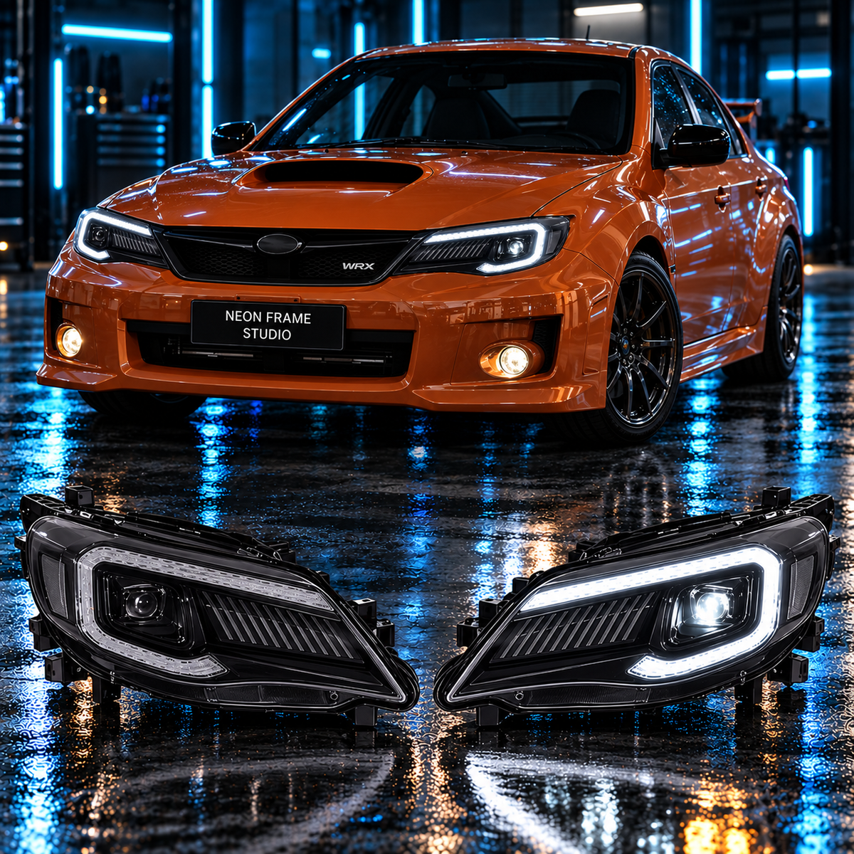Subaru Impreza WRX 2008-2014 Aftermarket LED Sequential Head Lights