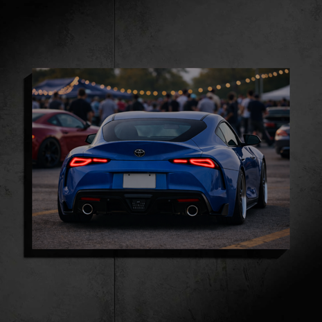 Toyota Supra MK5 LED Car Wall Art — Ready-Made Design