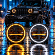 Jeep Wrangler 2007-2024 Aftermarket LED RGB Sequential Projector Head Lights