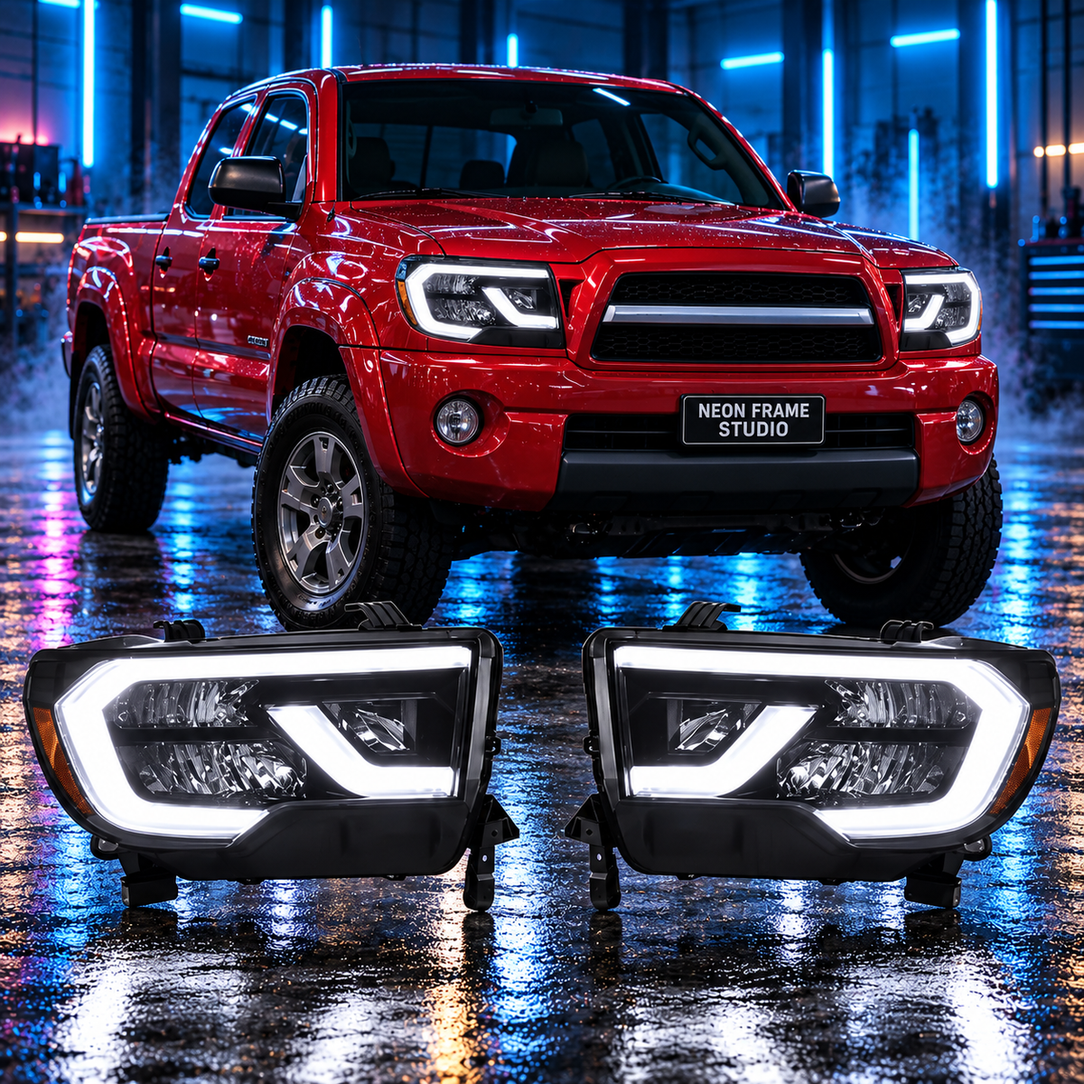 Toyota Sequoia 2008-2021 Aftermarket LED RGB Sequential Projector Head Lights