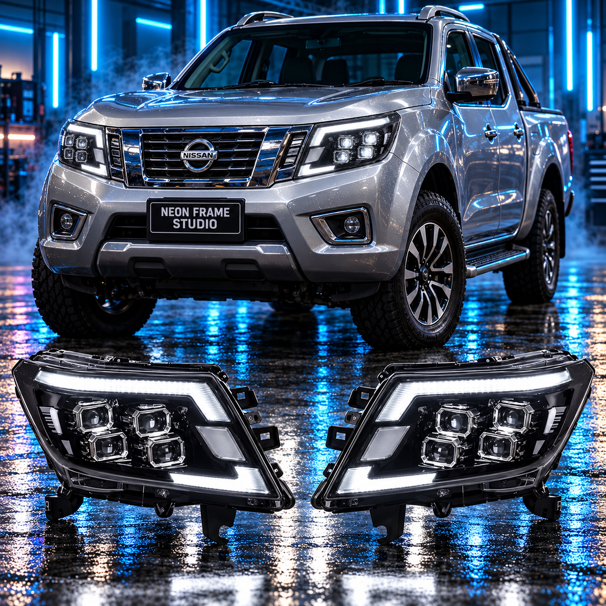 Nissan Navara 2014-2023 Aftermarket LED Sequential Projector Head Lights