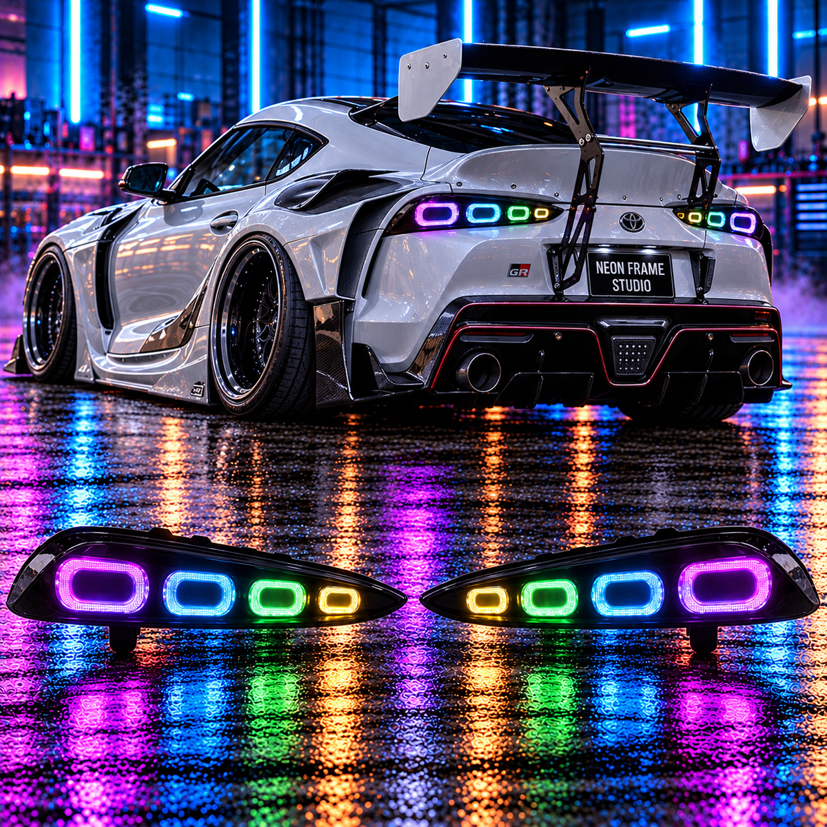 Toyota Supra 2020-2024 Aftermarket LED RGB Tail Lights