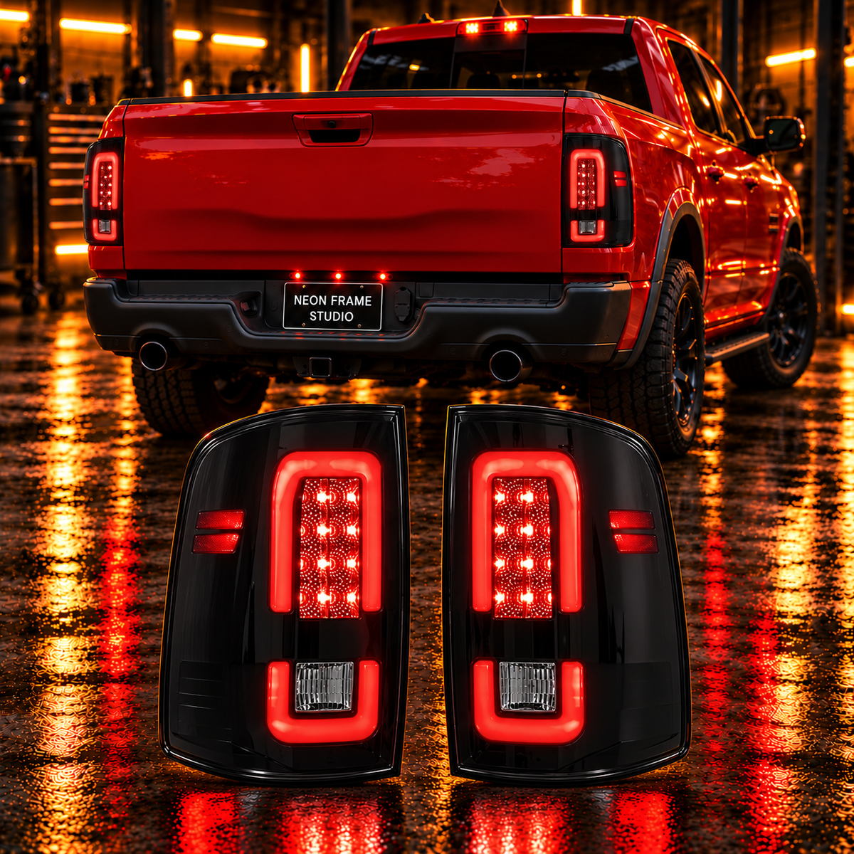 RAM 1500 2009-2018 Aftermarket LED Smoked RGB Tail light