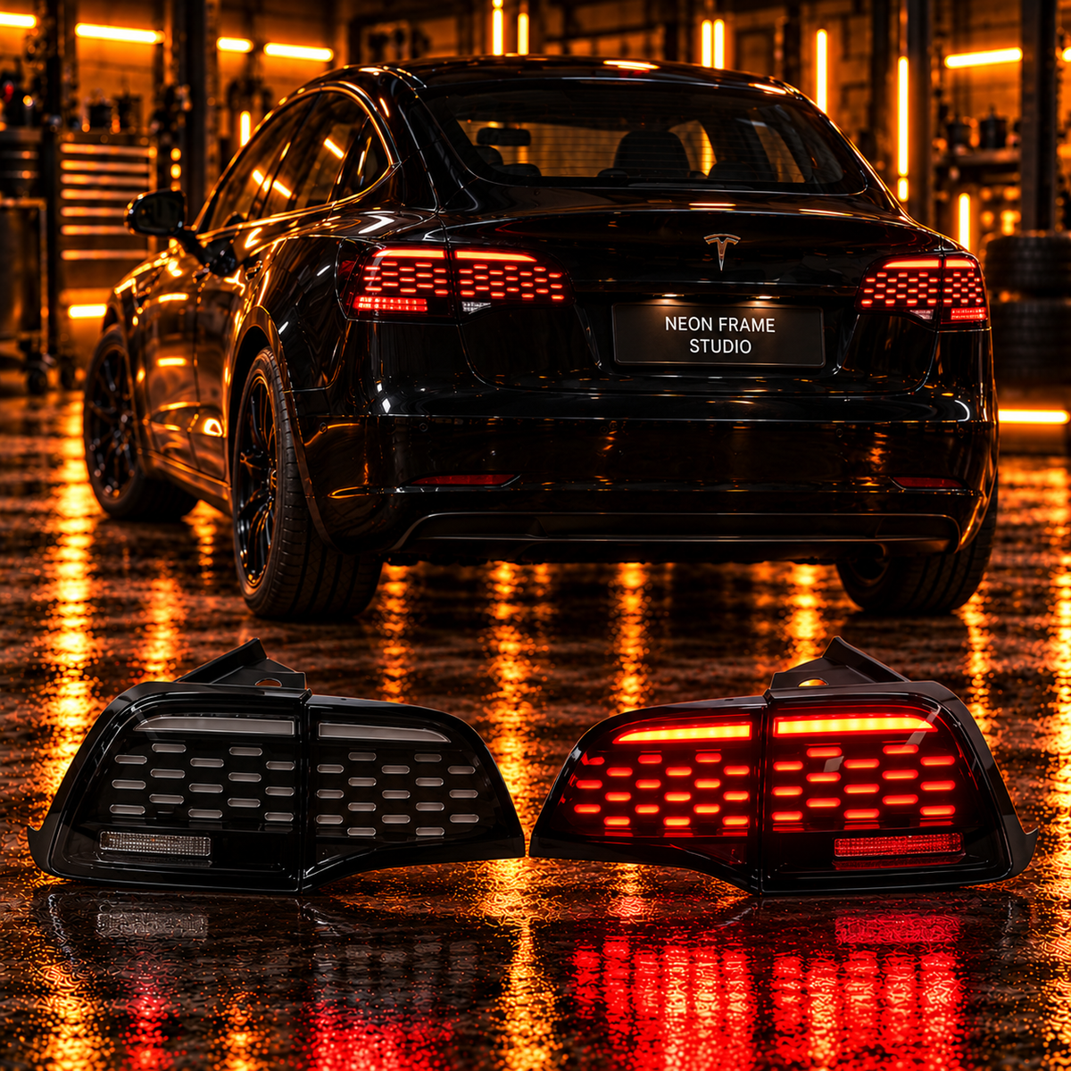 Tesla Model 3 2017-2023 Aftermarket LED Smoked Tail light