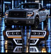 Ford Raptor 2009-2014 Aftermarket LED Sequential Head Lights