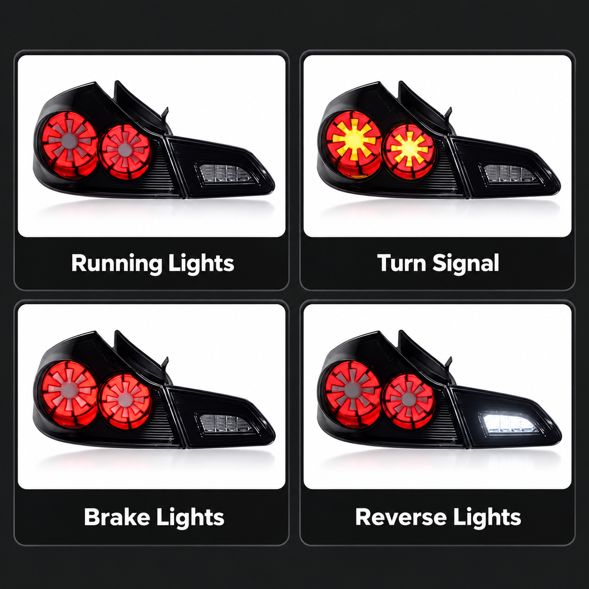Infiniti Q40 2014-2016 Aftermarket LED Smoked Tail lights