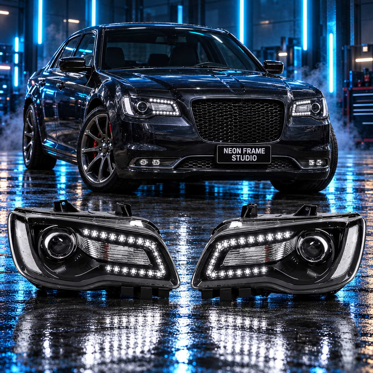 Chrysler 300 2011-2020 Aftermarket LED RGB Sequential Projector Head Lights