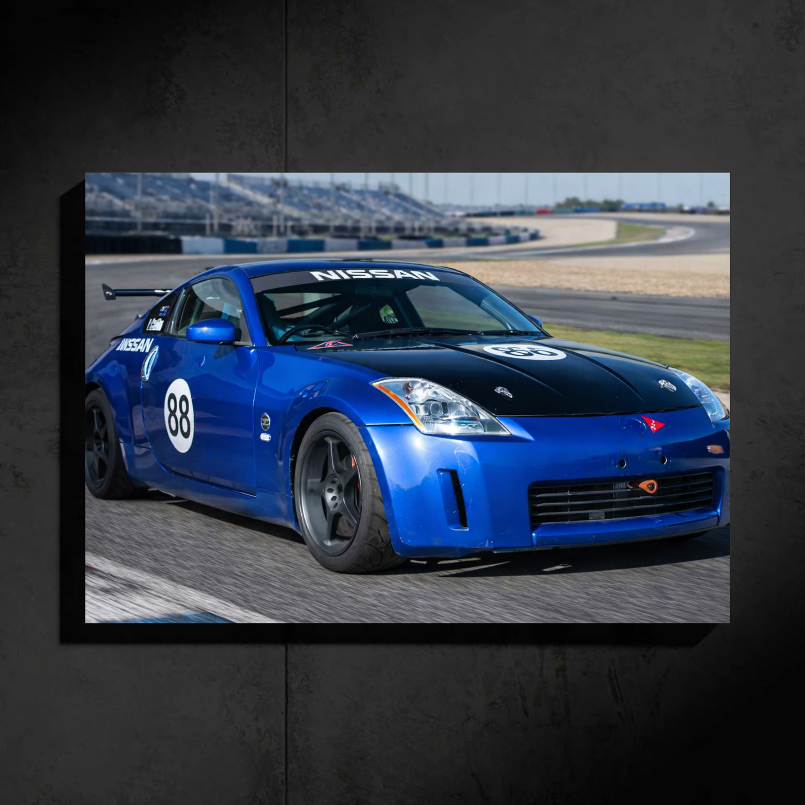 Nissan 350Z LED Car Wall Art — Ready-Made Design (Daytona Blue)
