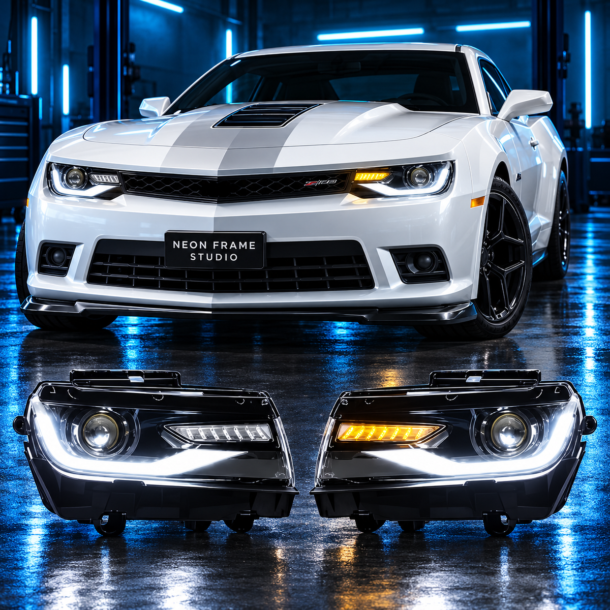 Chevrolet Camaro 2009-2018 Aftermarket LED Sequential Projector Head Lights