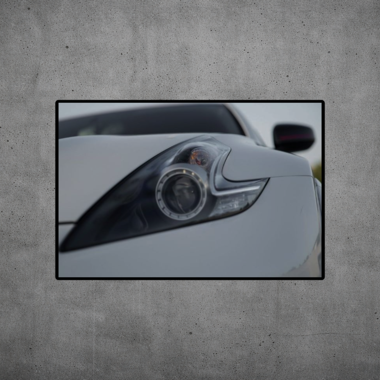 Nissan 370Z LED Car Wall Art — Ready-Made Design (Pearl White)