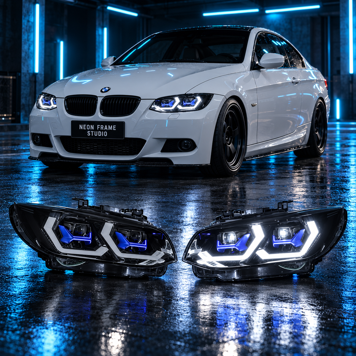 BMW M3 E92 E93 2006-2013 Aftermarket LED RGB Sequential Head Lights