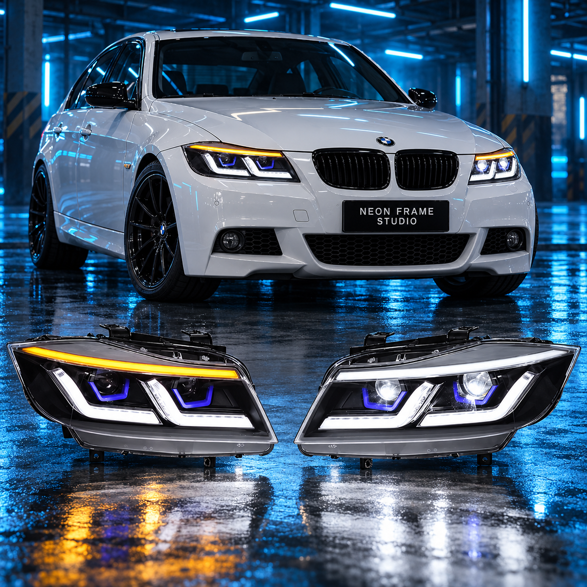 BMW M3 E92 E93 2006-2013 Aftermarket LED RGB Sequential Head Lights