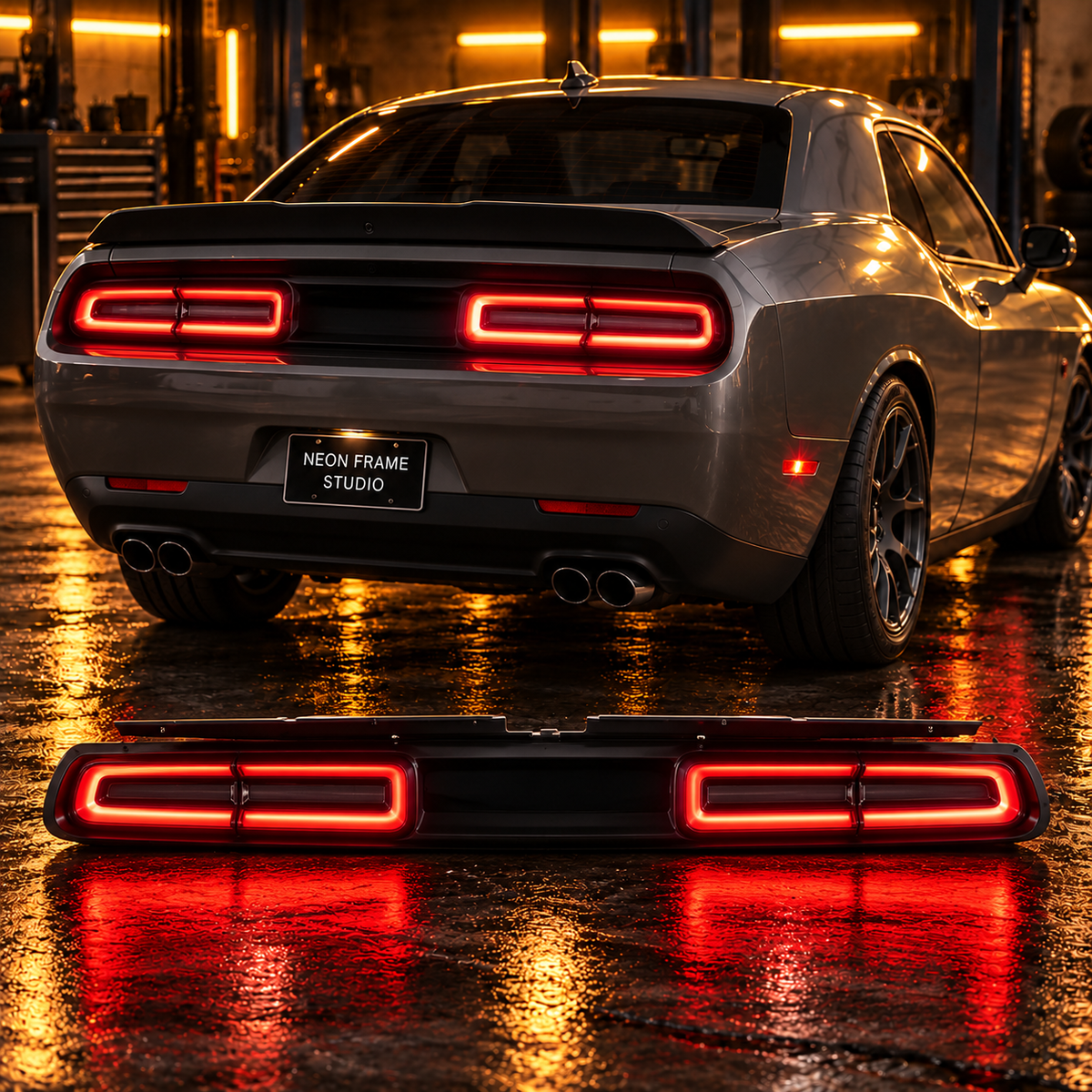 Dodge Challenger 2008-2014 Aftermarket LED Smoked Tail lights