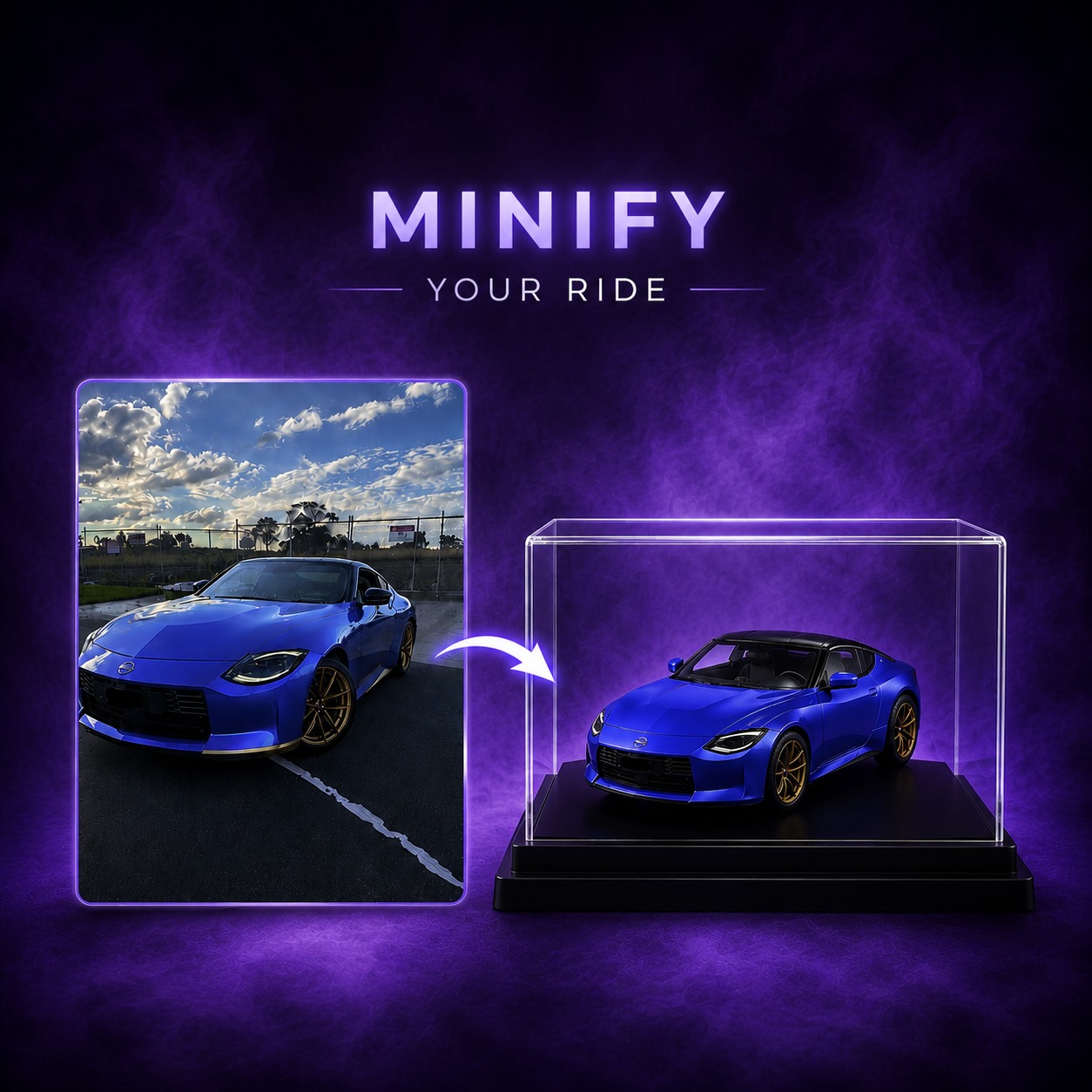 Custom Car Miniature | Personalized Collectible From Your Photo – Neon ...