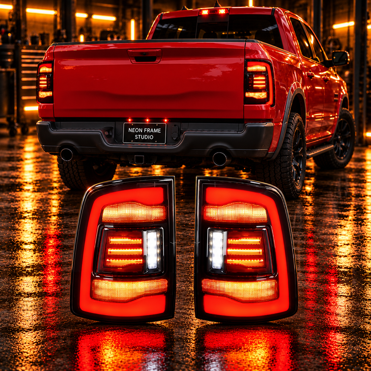 RAM 1500 2009-2018 Aftermarket LED Smoked RGB Tail light