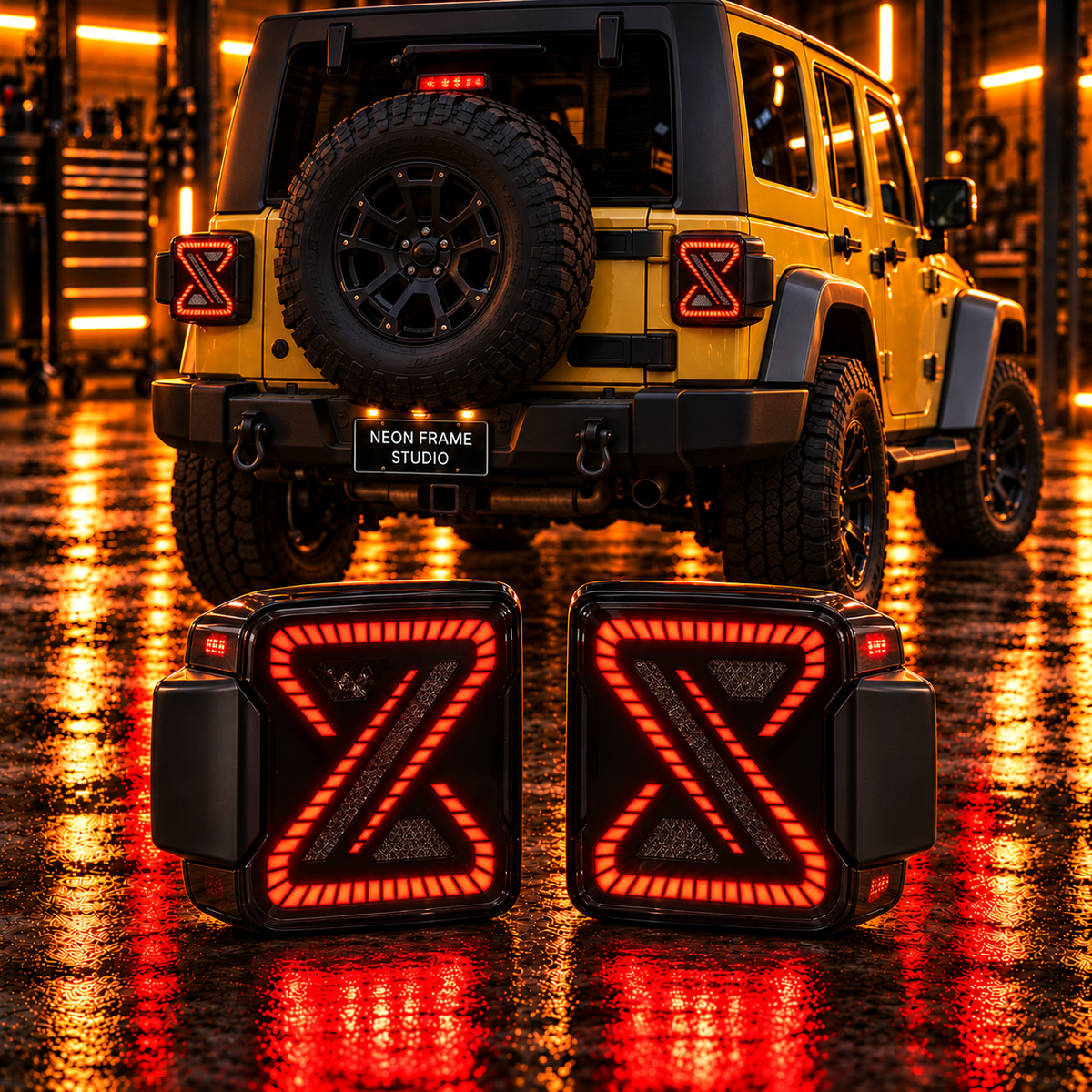 Jeep Wrangler 2007-2018 JK Aftermarket LED Smoked Tail light