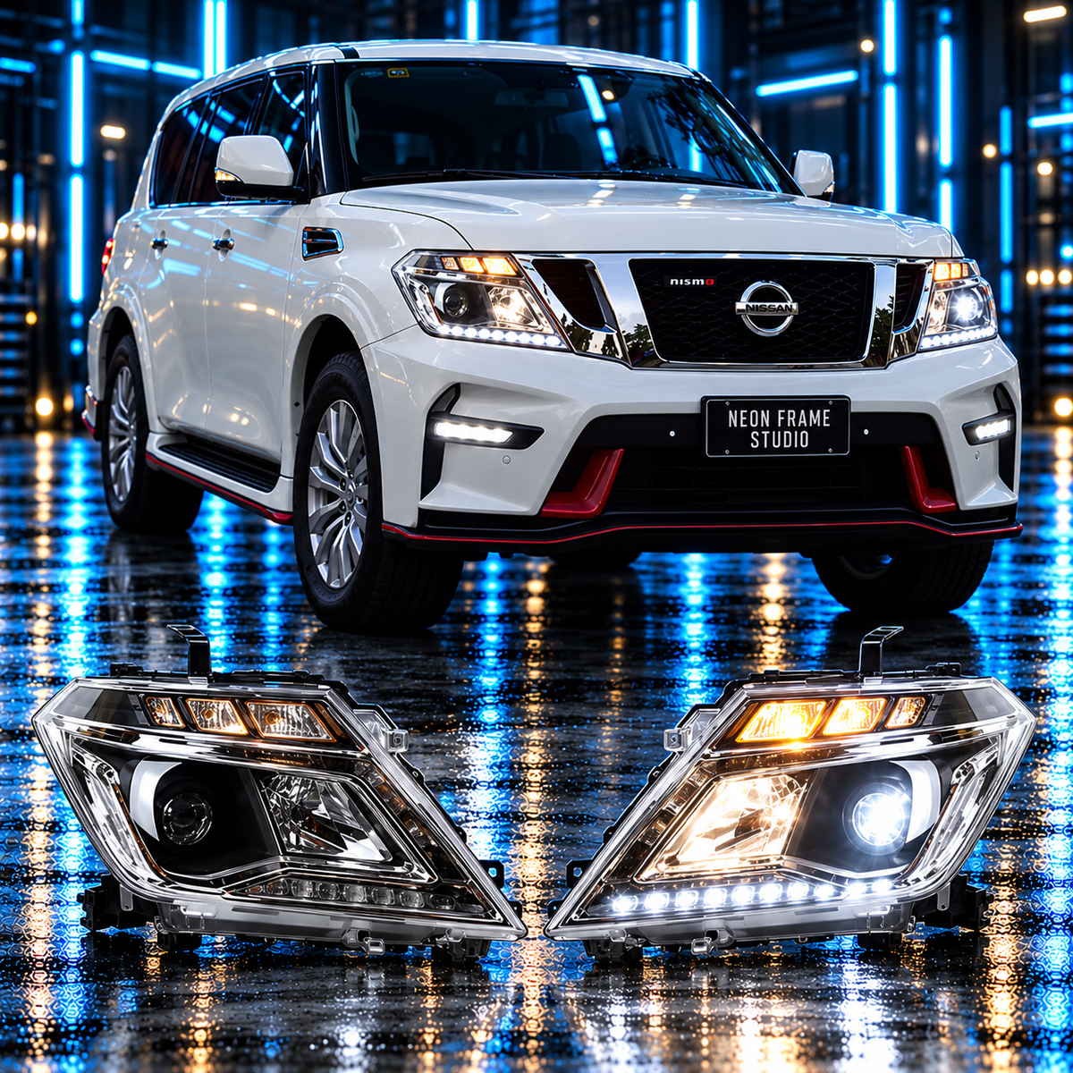 Nissan Patrol 2012-2019 Aftermarket LED Sequential Head Lights