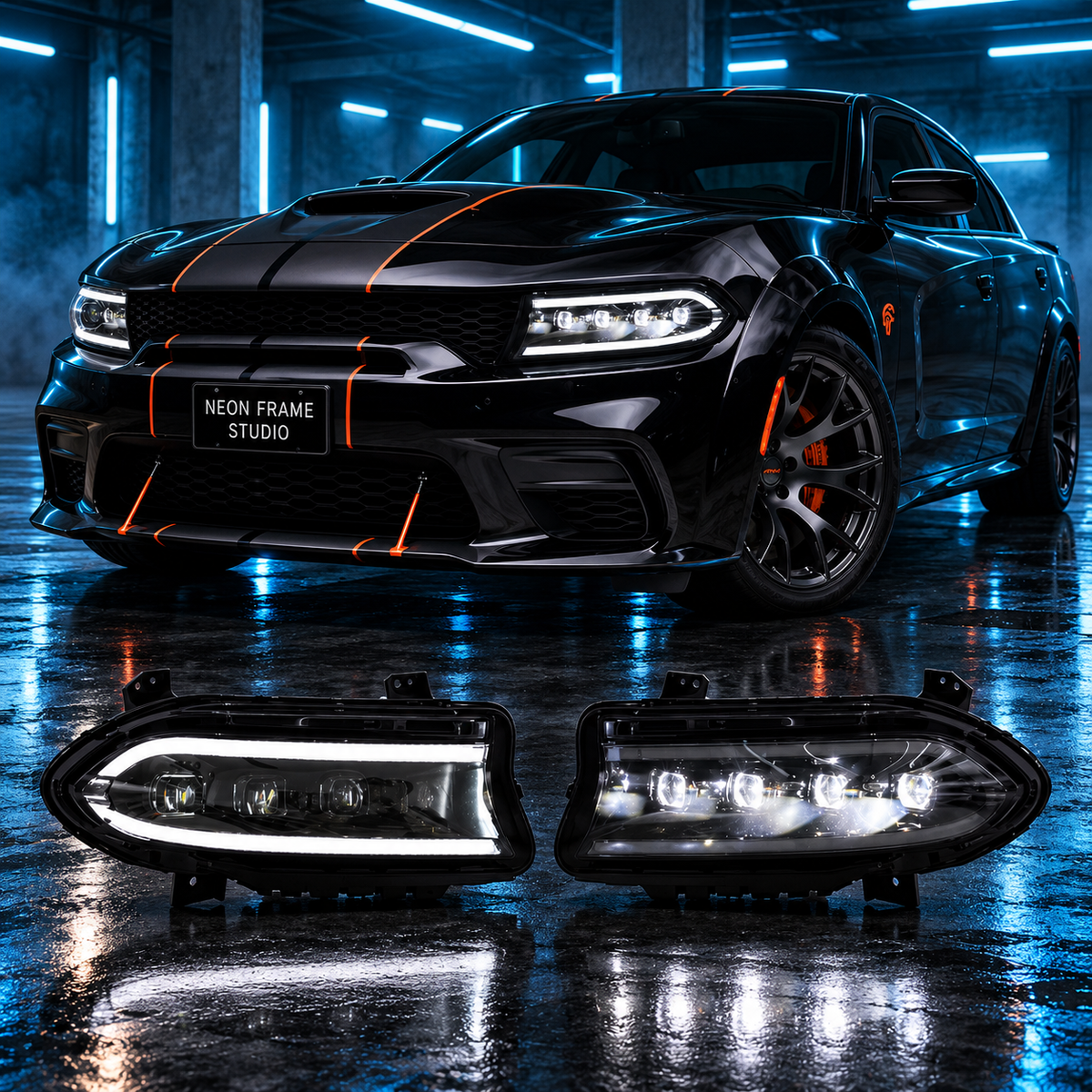 Dodge Charger 2015-2021 Aftermarket LED RGB Sequential Projector Head Lights