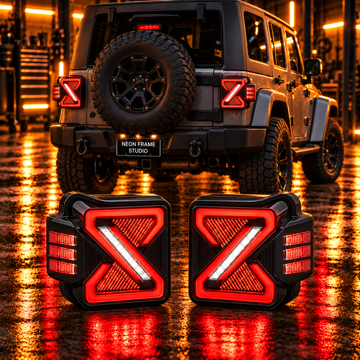 Jeep Wrangler 2007-2018 JK Aftermarket LED Smoked Tail light