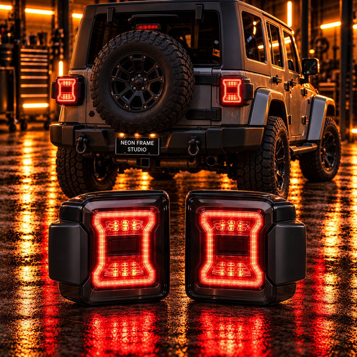 Jeep Wrangler 2007-2018 JK Aftermarket LED Smoked Tail light