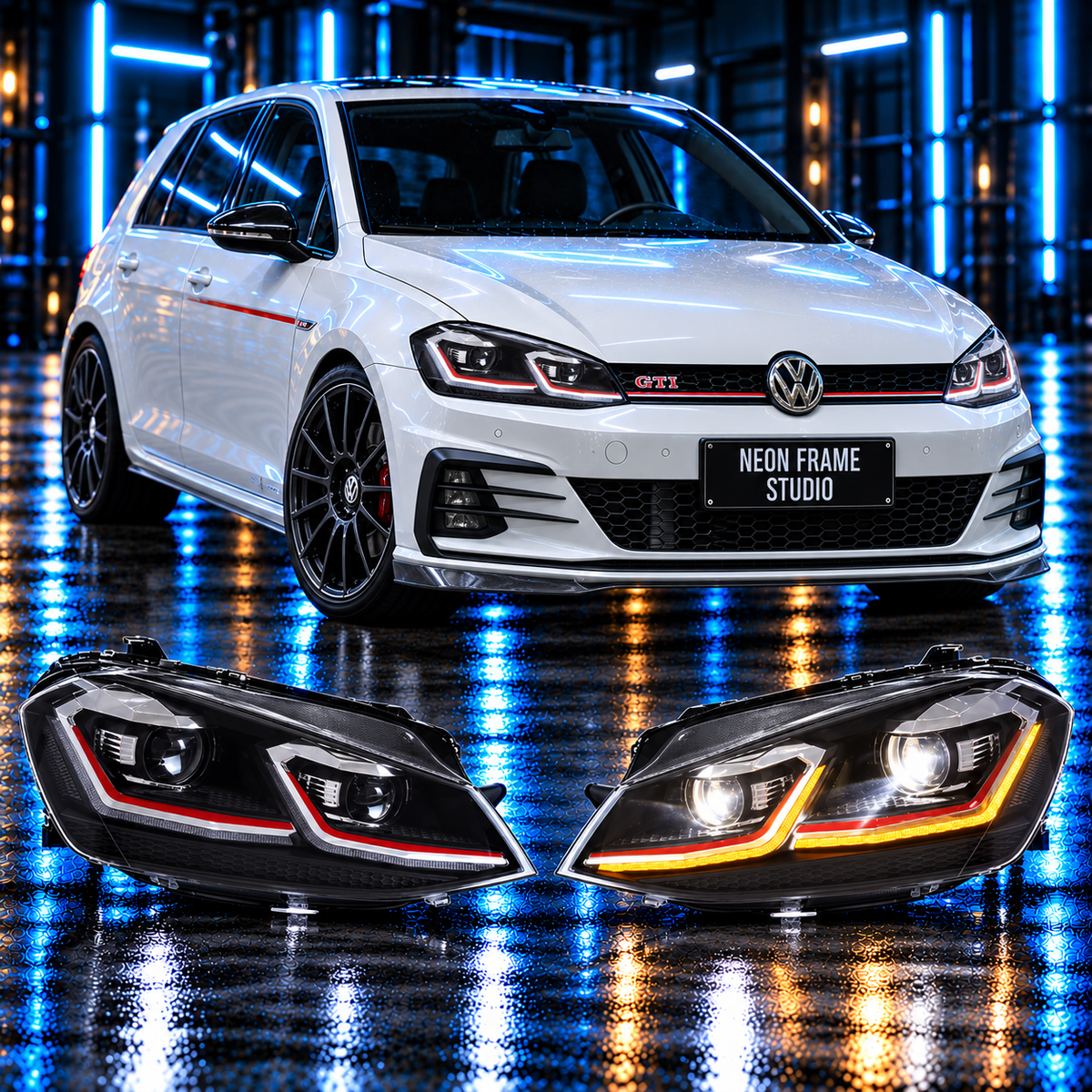 Volkswagen Golf 2008-2013 Mk6 Aftermarket LED Sequential Head Lights