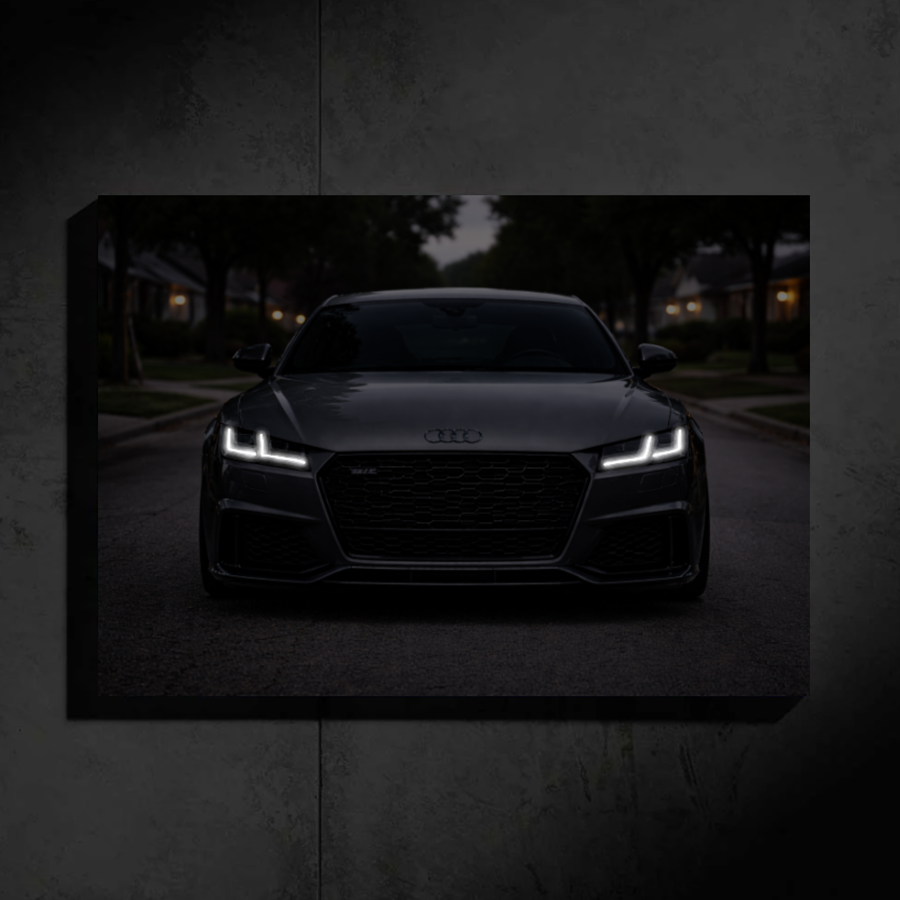 Audi TT LED Car Wall Art — Ready-Made Design (Black)