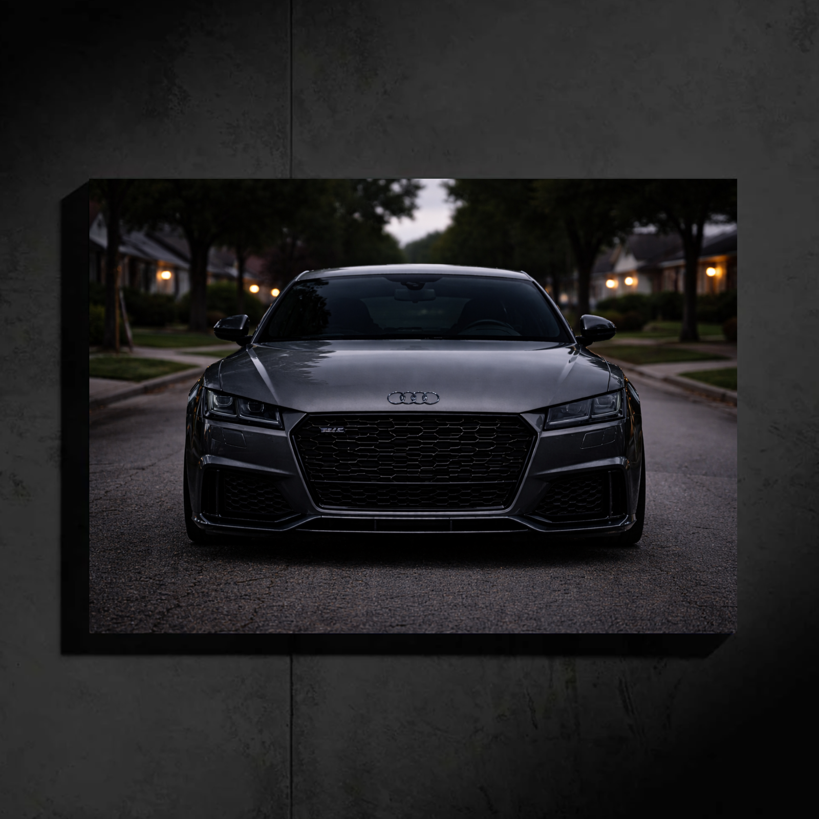 Audi TT LED Car Wall Art — Ready-Made Design (Black)