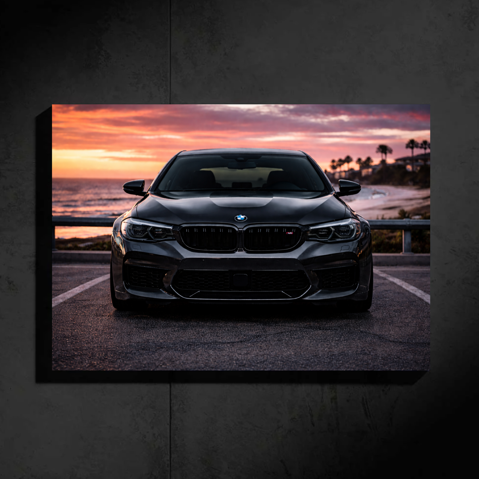 BMW M5 LED Car Wall Art — Ready-Made Design
