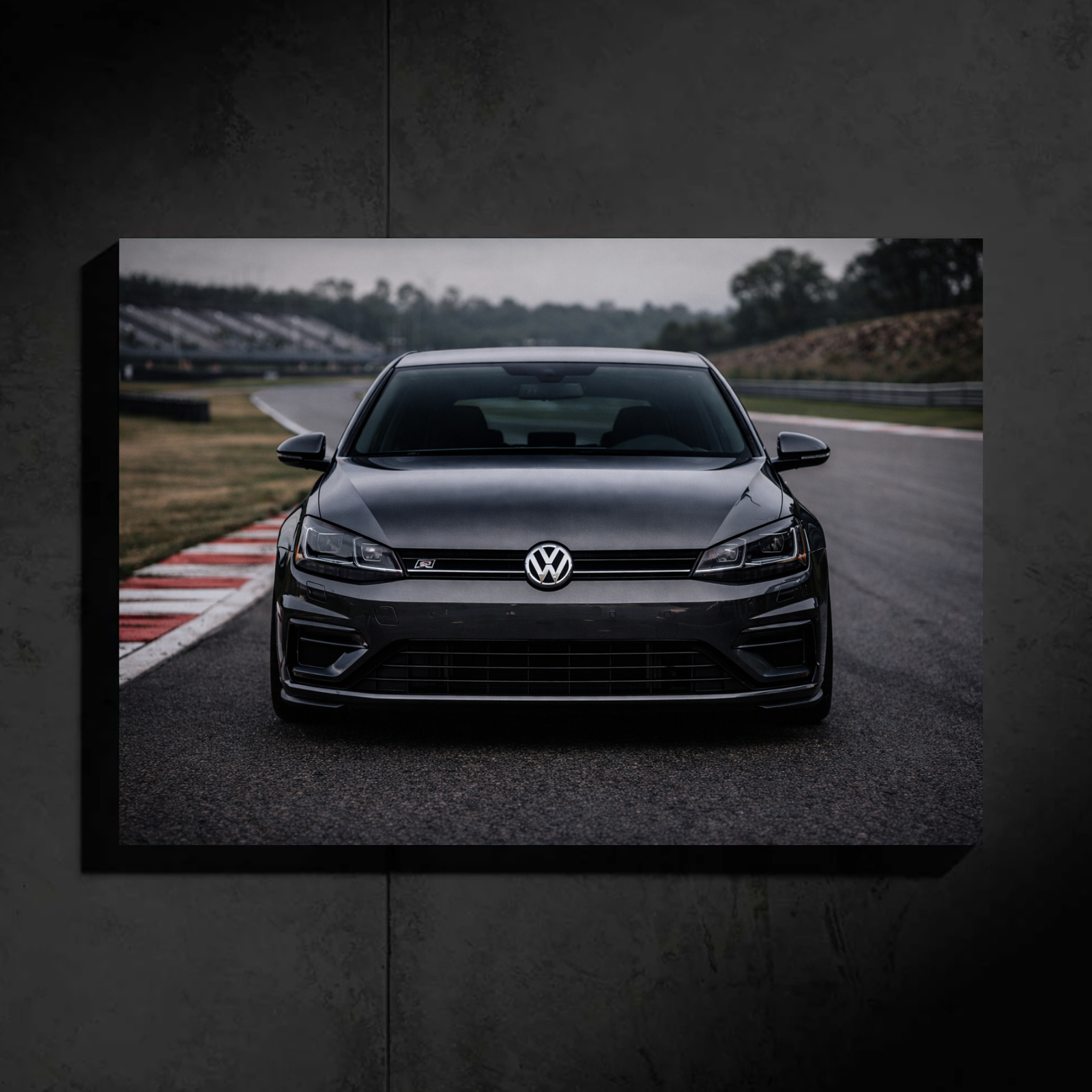 Volkswagen Golf R LED Car Wall Art — Ready-Made Design (Black)