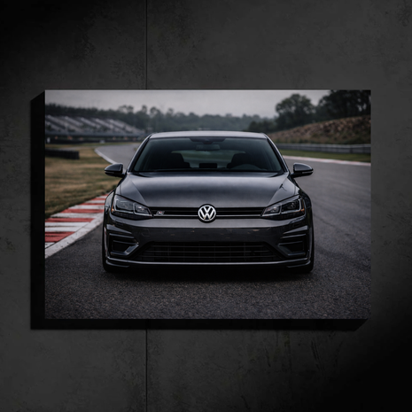 Volkswagen Golf R LED Car Wall Art — Ready-Made Design (Black)