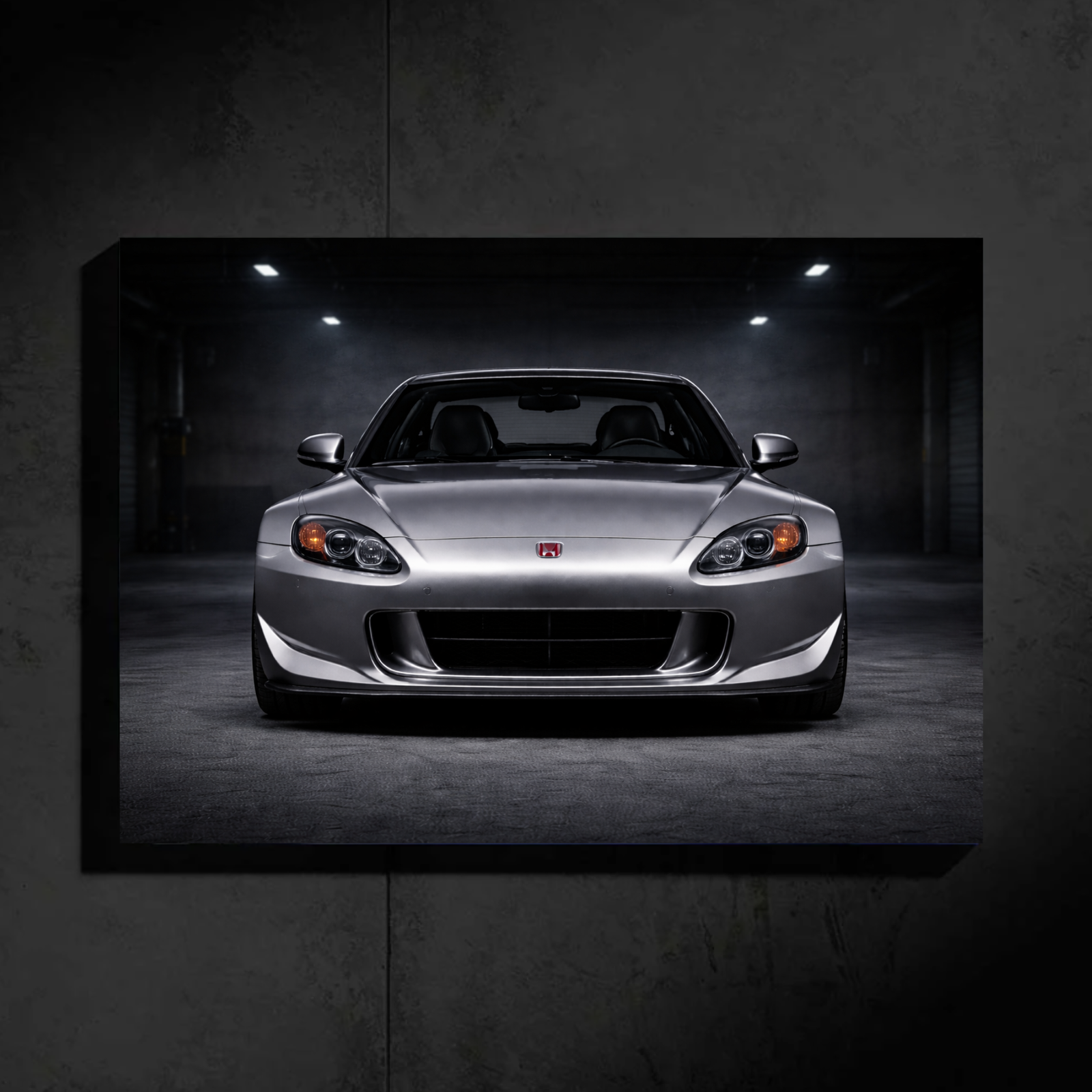 Honda S2000 LED Car Wall Art — Ready-Made Design (Silver)