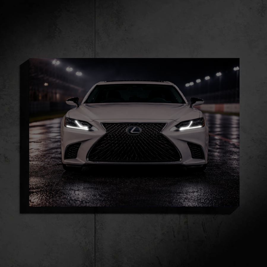 Lexus lS500 LED Car Wall Art — Ready-Made Design (White)