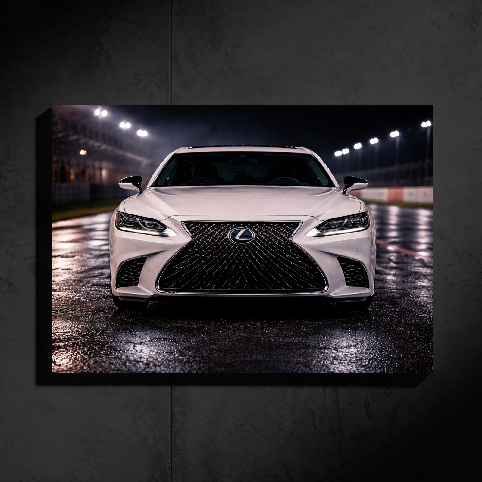 Lexus lS500 LED Car Wall Art — Ready-Made Design (White)