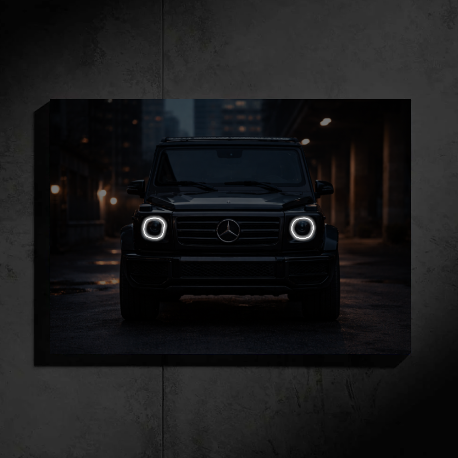 Mercedes G Class LED Car Wall Art — Ready-Made Design (Black)